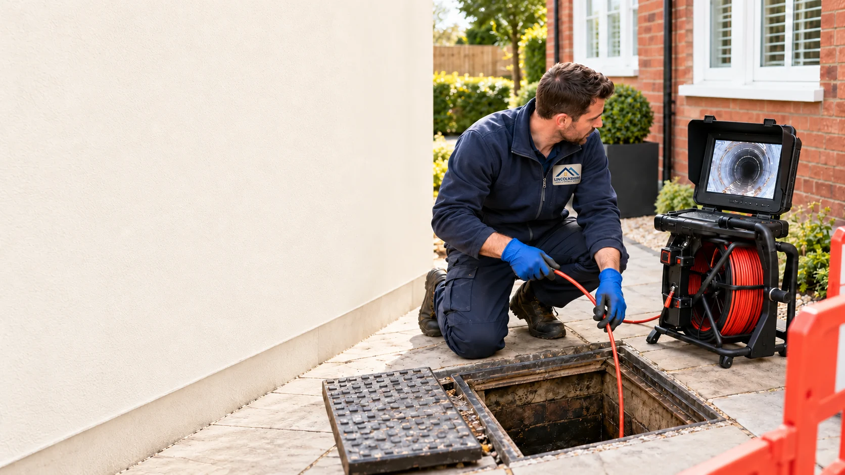 Illustrative CCTV drain inspection